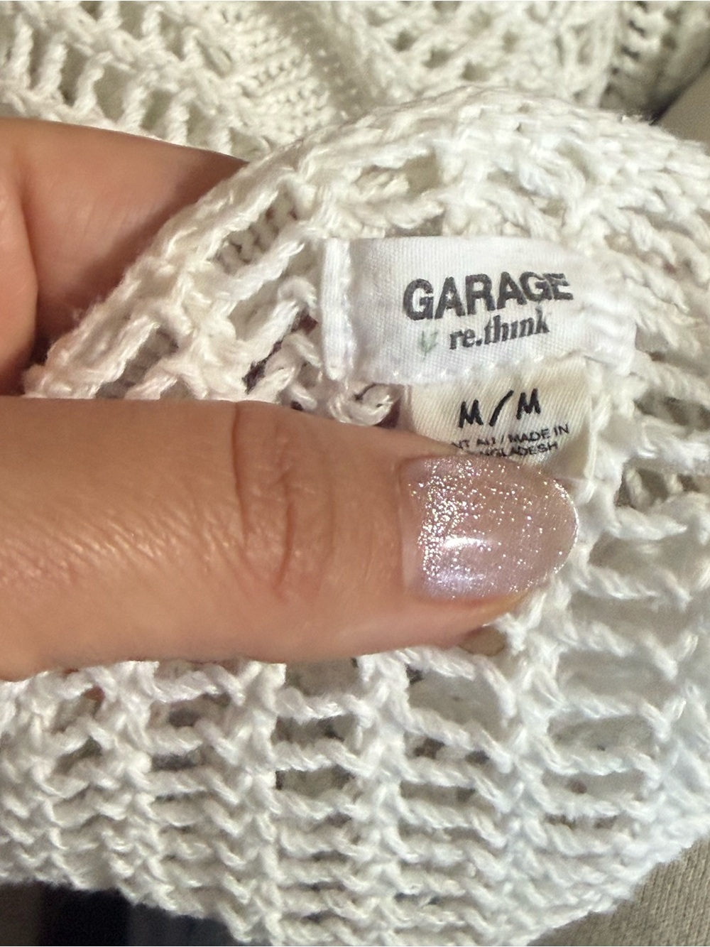 Garage cream open-knit pullover